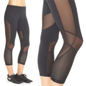 Zella Fusion Mesh Crop Leggings